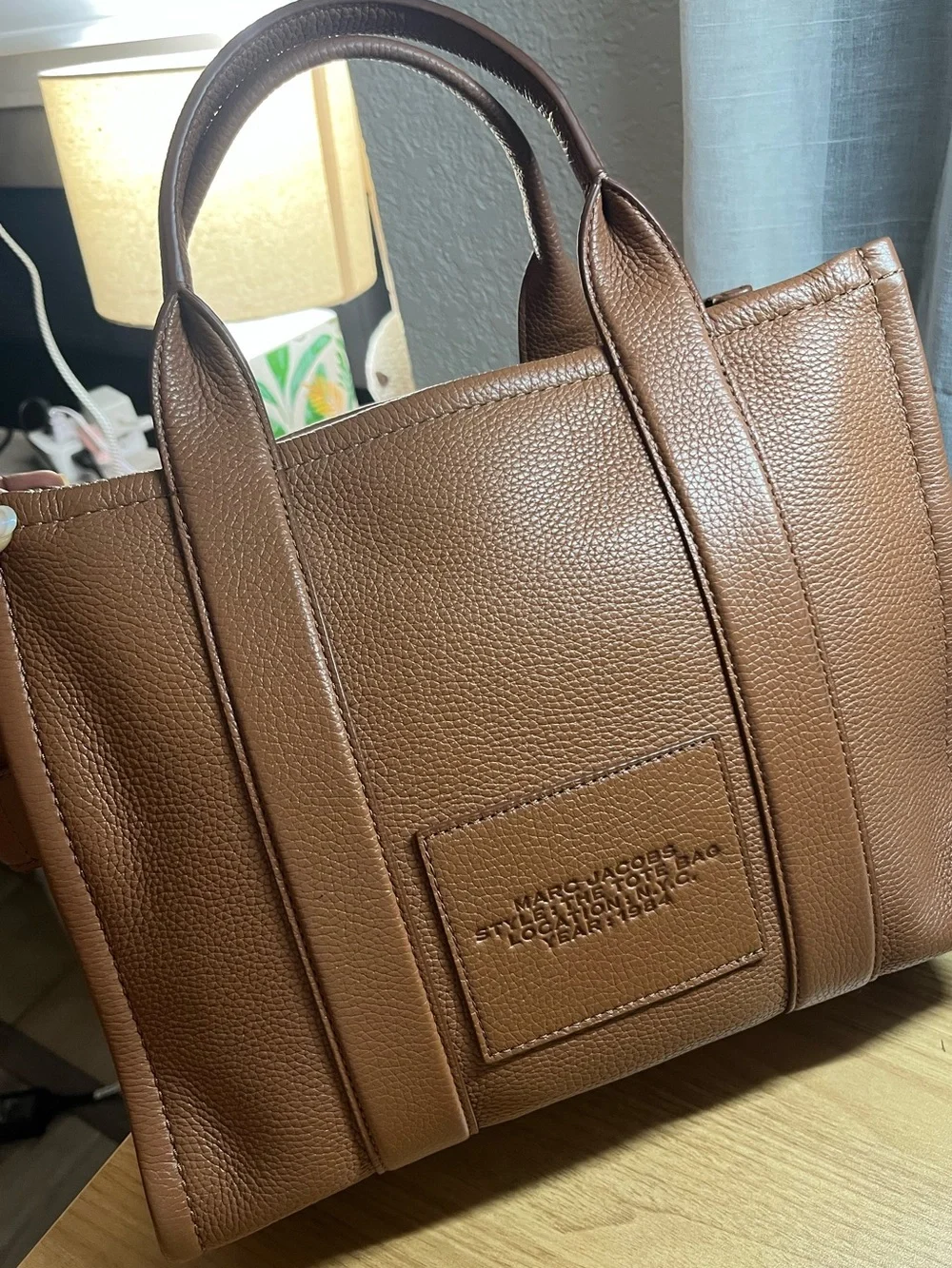 Marc Jacobs Brown Leather 'The Tote Bag' Structured Tote